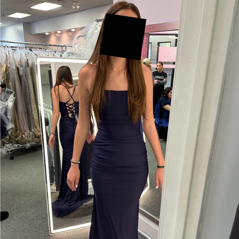 PROM SEASON ALERT: LeFemme Navy Blue Prom Dress Size 2